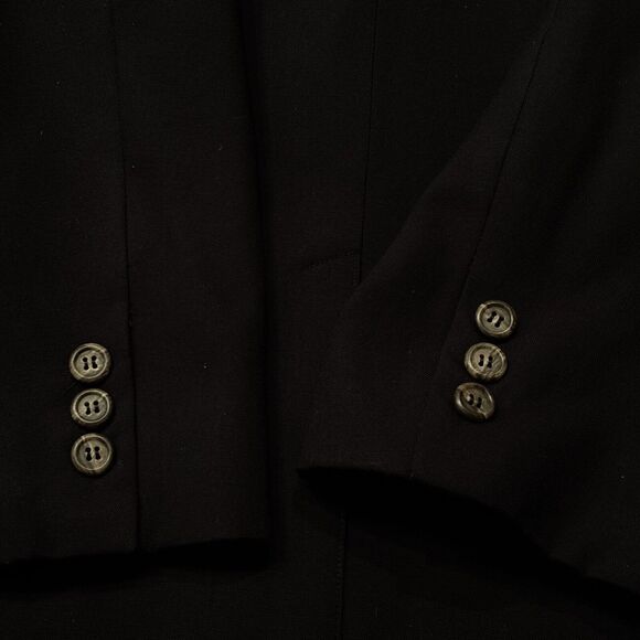 Vintage 90s Brooks Brothers Blazer Men's 42R Navy Blue Wool Sport Coat Jacket - Picture 11 of 12